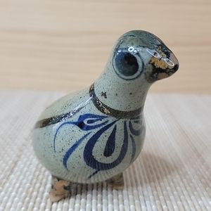 Vintage Tonala  Clay Mexican Folk Art Pottery Tall Pheasant Bird